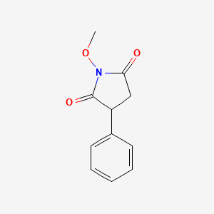 molecular formula C11H11NO3 B14463250 N-Methoxy-2-phenylsuccinimide CAS No. 66064-08-2