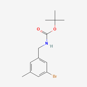 molecular formula C13H18BrNO2 B1446326 叔丁基 3-溴-5-甲基苄基氨基甲酸酯 CAS No. 1998726-82-1