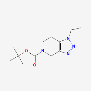 molecular formula C12H20N4O2 B1446336 叔丁基 1-乙基-6,7-二氢-1H-[1,2,3]三唑并[4,5-c]吡啶-5(4H)-羧酸酯 CAS No. 1445951-79-0