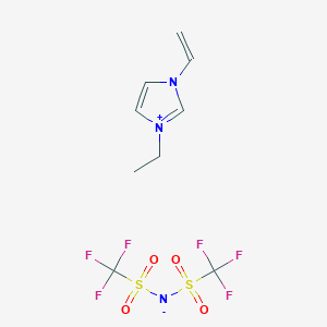 molecular formula C9H11F6N3O4S2 B1446355 3-乙基-1-乙烯基咪唑双(三氟甲磺酰)酰亚胺 CAS No. 319476-28-3