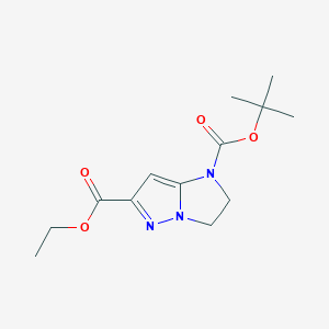1-Tert-butyl 6-ethyl 2,3-dihydro-1H-imidazo[1,2-B]pyrazole-1,6-dicarboxylate
