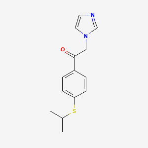 Acetophenone, 2-(1-imidazolyl)-4'-(isopropylthio)-