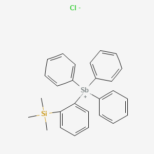 Triphenyl[2-(trimethylsilyl)phenyl]stibanium chloride