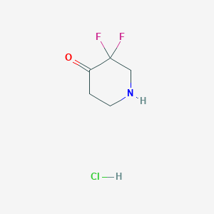 molecular formula C5H8ClF2NO B1446366 3,3-Difluoropiperidin-4-one hydrochloride CAS No. 1283720-75-1