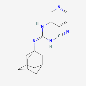 molecular formula C17H21N5 B14463685 Guanidine, 1-adamantyl-2-cyano-3-(3-pyridyl)- CAS No. 67026-37-3