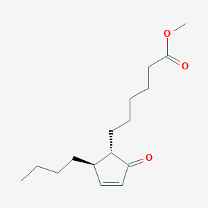 molecular formula C16H26O3 B14463713 methyl 6-[(1S,2R)-2-butyl-5-oxocyclopent-3-en-1-yl]hexanoate CAS No. 72488-02-9