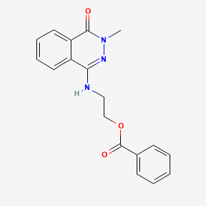 molecular formula C18H17N3O3 B14463808 4-(2-Benzoyloxyethylamino)-2-methyl-1-oxo-1,2-dihydrophthalazine CAS No. 73632-87-8