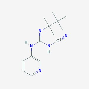 molecular formula C14H21N5 B14463819 N-Cyano-N'-3-pyridinyl-N''-(1,1,2,2-tetramethylpropyl)guanidine CAS No. 67026-36-2