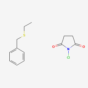 molecular formula C13H16ClNO2S B14463821 1-Chloropyrrolidine-2,5-dione;ethylsulfanylmethylbenzene CAS No. 65824-51-3