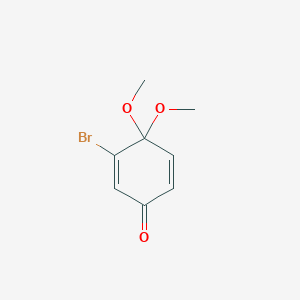 molecular formula C8H9BrO3 B14463832 2,5-Cyclohexadien-1-one, 3-bromo-4,4-dimethoxy- CAS No. 72054-82-1