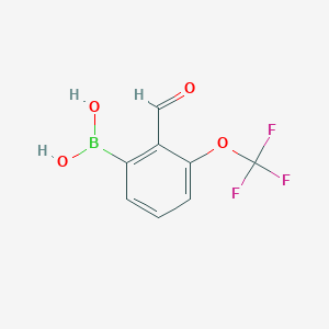 molecular formula C8H6BF3O4 B1446387 (2-Formyl-3-(trifluoromethoxy)phenyl)boronic acid CAS No. 1451392-92-9