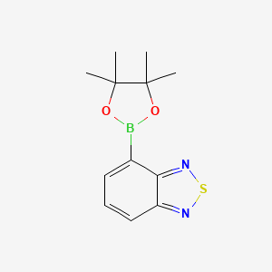 molecular formula C12H15BN2O2S B1446388 4-(4,4,5,5-Tetramethyl-1,3,2-dioxaborolan-2-yl)benzo[c][1,2,5]thiadiazole CAS No. 1088118-97-1