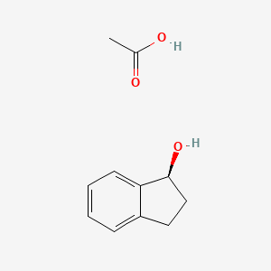 acetic acid;(1S)-2,3-dihydro-1H-inden-1-ol