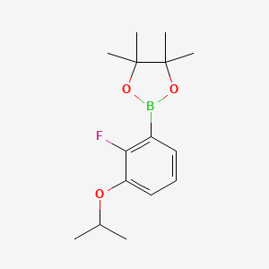 molecular formula C15H22BFO3 B1446395 2-氟-3-异丙氧基苯基硼酸频哪醇酯 CAS No. 1451391-00-6