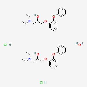 1-Diethylamino-3-(o-phenoxyphenoxy)-2-propanol hydrochloride hemihydrate