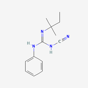 molecular formula C13H18N4 B14463962 Guanidine, 2-cyano-1-tert-pentyl-3-phenyl- CAS No. 67026-92-0