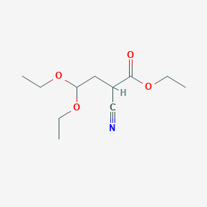 molecular formula C11H19NO4 B014464 Ethyl 2-cyano-4,4-diethoxybutyrate CAS No. 52133-67-2