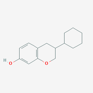 molecular formula C15H20O2 B14464000 3-Cyclohexyl-3,4-dihydro-2H-1-benzopyran-7-ol CAS No. 65998-40-5