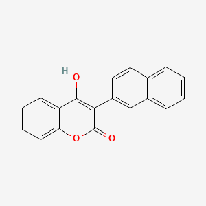 molecular formula C19H12O3 B14464030 COUMARIN, 4-HYDROXY-3-(beta-NAPHTHYL)- CAS No. 73791-16-9