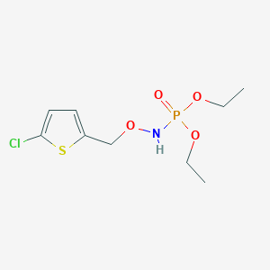 Diethyl N-[(5-chlorothiophen-2-yl)methoxy]phosphoramidate