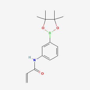 molecular formula C15H20BNO3 B1446426 N-(3-(4,4,5,5-Tetramethyl-1,3,2-dioxaborolan-2-yl)phenyl)acrylamide CAS No. 874363-18-5