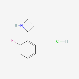 molecular formula C9H11ClFN B1446428 2-(2-氟苯基)氮杂环丁烷盐酸盐 CAS No. 1375231-95-0