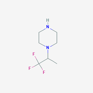 molecular formula C7H13F3N2 B1446429 1-(1,1,1-Trifluoropropan-2-yl)piperazine CAS No. 1376360-62-1