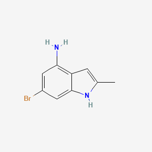 molecular formula C9H9BrN2 B1446431 4-Amino-6-bromo-2-methyl-1H-indole CAS No. 1260385-32-7