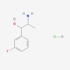 molecular formula C9H13ClFNO B1446440 盐酸2-氨基-1-(3-氟苯基)丙醇 CAS No. 395-04-0
