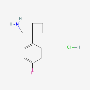 molecular formula C11H15ClFN B1446448 (1-(4-氟苯基)环丁基)甲胺盐酸盐 CAS No. 1228879-30-8