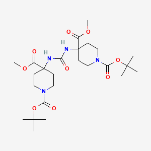 molecular formula C25H42N4O9 B1446450 1,3-二[N-Boc-4-(甲氧羰基)-4-哌啶基]脲 CAS No. 1456821-62-7