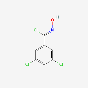 molecular formula C7H4Cl3NO B1446462 3,5-二氯-N-羟基苯-1-碳酰亚胺酰氯 CAS No. 677727-73-0
