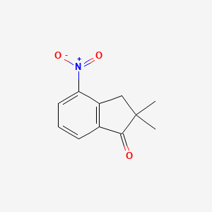 molecular formula C11H11NO3 B1446469 2,2-Dimethyl-4-nitro-2,3-dihydro-1H-inden-1-one CAS No. 1422700-78-4