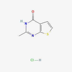molecular formula C7H7ClN2OS B1446480 2-甲基噻吩并[2,3-d]嘧啶-4(3H)-酮盐酸盐 CAS No. 1559062-08-6