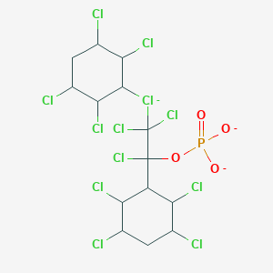 [1,2,2-Trichloro-1-(2,3,5,6-tetrachlorocyclohexyl)-2-(2,3,5,6-tetrachlorocyclohexyl)chloranuidylethyl] phosphate