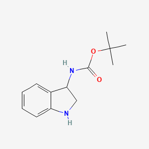 molecular formula C13H18N2O2 B1446484 tert-Butyl indolin-3-ylcarbamate CAS No. 1086392-28-0