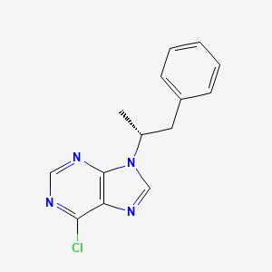 Purine, 6-chloro-9-(d-1-methylphenethyl)-