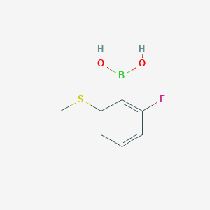 molecular formula C7H8BFO2S B1446492 6-Fluoro-2-(methylsulfanyl)phenylboronic acid CAS No. 1451392-58-7