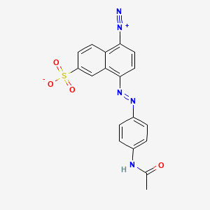 1-Naphthalenediazonium, 4-((4-(acetylamino)phenyl)azo)-6-sulfo-, inner salt