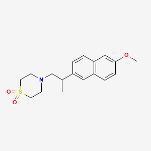 4-(2-(6-Methoxy-2-naphthalenyl)propyl)thiomorpholine 1,1-dioxide