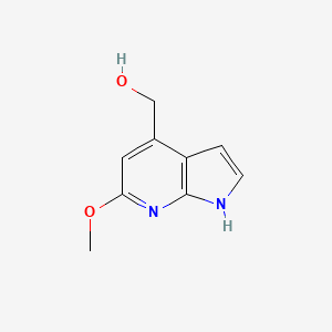 molecular formula C9H10N2O2 B1446500 4-(Hydroxymethyl)-6-methoxy-7-azaindole CAS No. 1352398-41-4