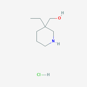 molecular formula C8H18ClNO B1446504 (3-乙基哌啶-3-基)甲醇盐酸盐 CAS No. 1797816-03-5