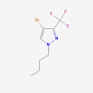 molecular formula C8H10BrF3N2 B1446505 4-Brom-1-butyl-3-(trifluormethyl)pyrazol CAS No. 1437794-58-5