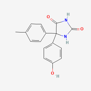 4-(p-Hydroxyphenyl)-4-(p-tolyl)perhydroimidazole-2,5-dione