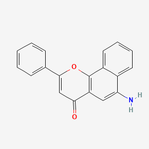 4H-Naphtho(1,2-b)pyran-4-one, 6-amino-2-phenyl-