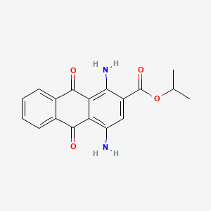 2-Anthracenecarboxylic acid, 1,4-diamino-9,10-dihydro-9,10-dioxo-, 1-methylethyl ester