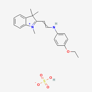 4-ethoxy-N-[2-(1,3,3-trimethylindol-1-ium-2-yl)ethenyl]aniline;hydrogen sulfate