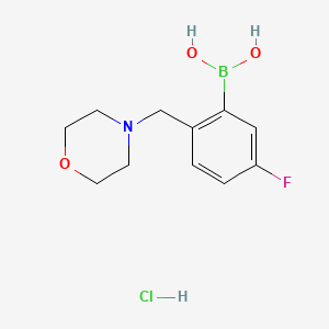 molecular formula C11H16BClFNO3 B1446523 5-氟-2-(吗啉甲基)苯硼酸盐酸盐 CAS No. 1451391-80-2