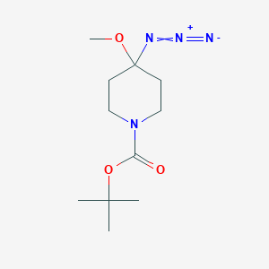 molecular formula C11H20N4O3 B1446526 N-Boc-4-azido-4-methoxypiperidine CAS No. 1352397-35-3