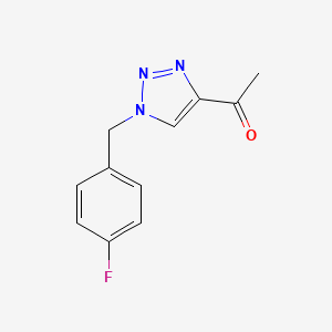 molecular formula C11H10FN3O B1446538 1-{1-[(4-fluorophenyl)methyl]-1H-1,2,3-triazol-4-yl}ethan-1-one CAS No. 1355359-02-2
